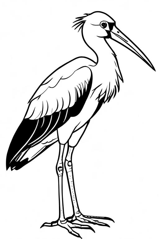 Stork Coloring Page 19 for Kids