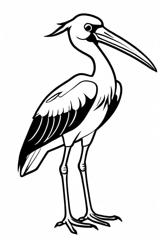 Stork Coloring Page 20 for Kids