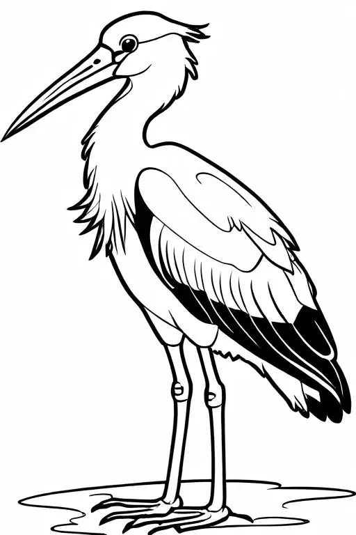 Stork Coloring Page 5 for Kids