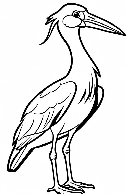 Stork Coloring Page 6 for Kids