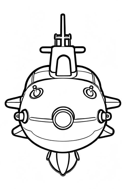 Submarine Coloring Page 10 for Kids