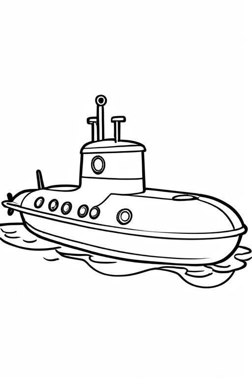 Submarine Coloring Page 11 for Kids