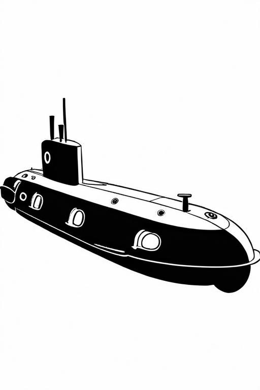 Submarine Coloring Page 12 for Kids