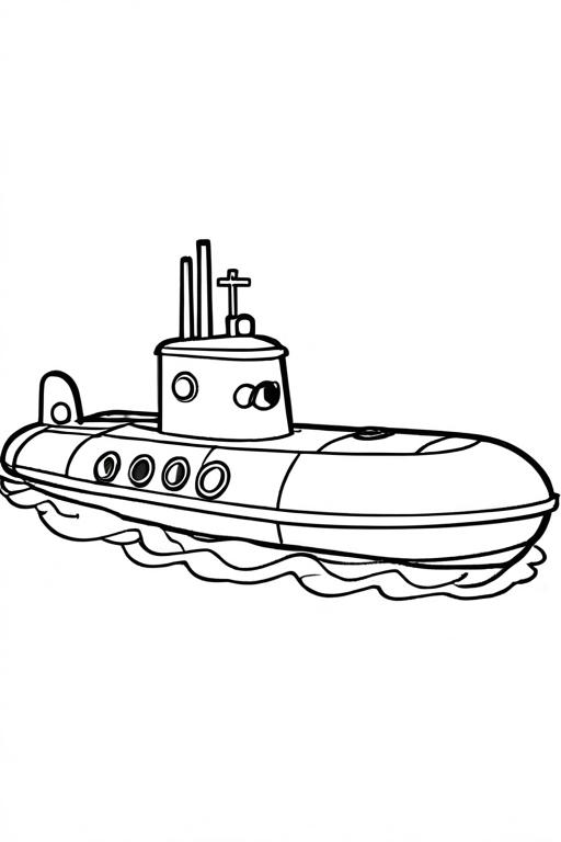 Submarine Coloring Page 13 for Kids