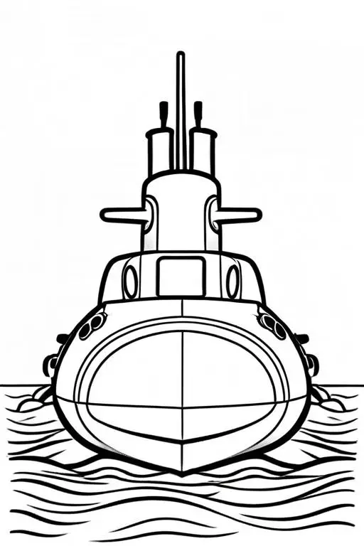 Submarine Coloring Page 19 for Kids