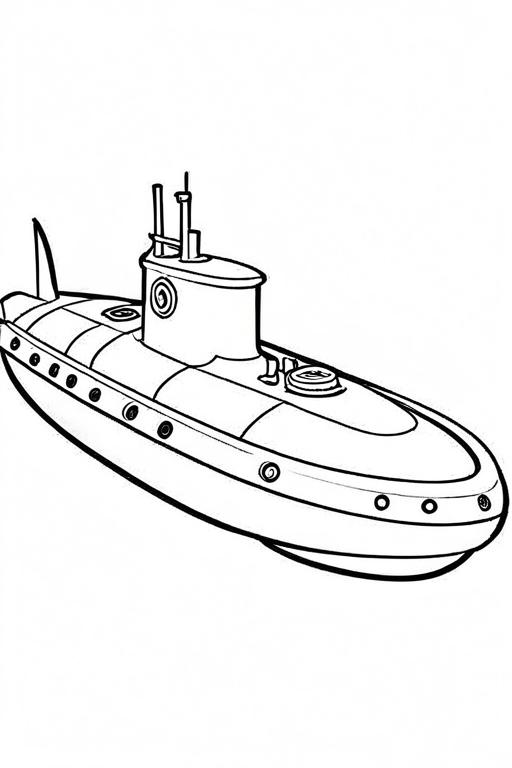 Submarine Coloring Page 20 for Kids