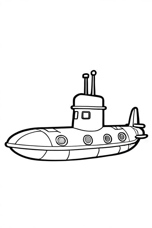 Submarine Coloring Page 9 for Kids