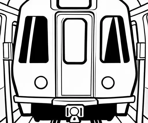 Subway Coloring Page 1 for Kids