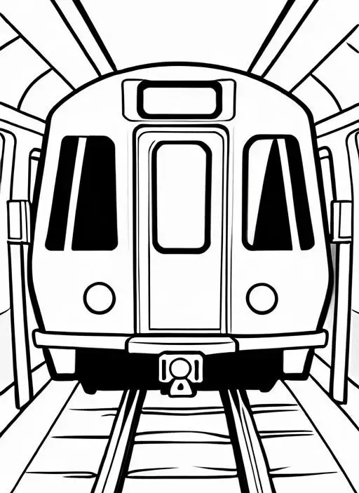 Subway Coloring Page 1 for Kids