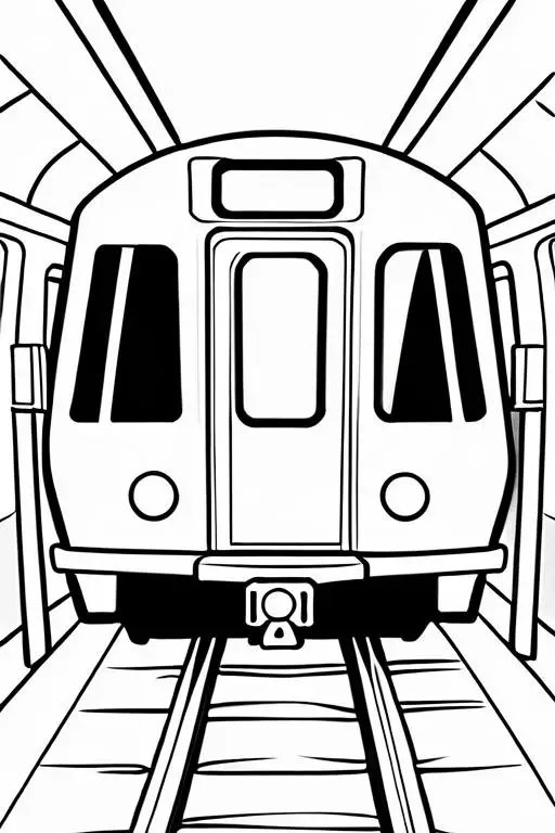 Subway Coloring Page 1 for Kids