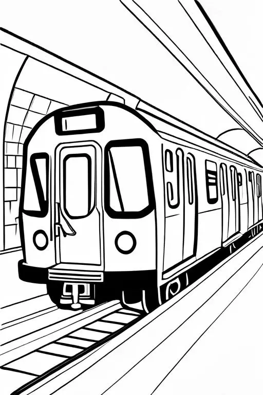 Subway Coloring Page 10 for Kids