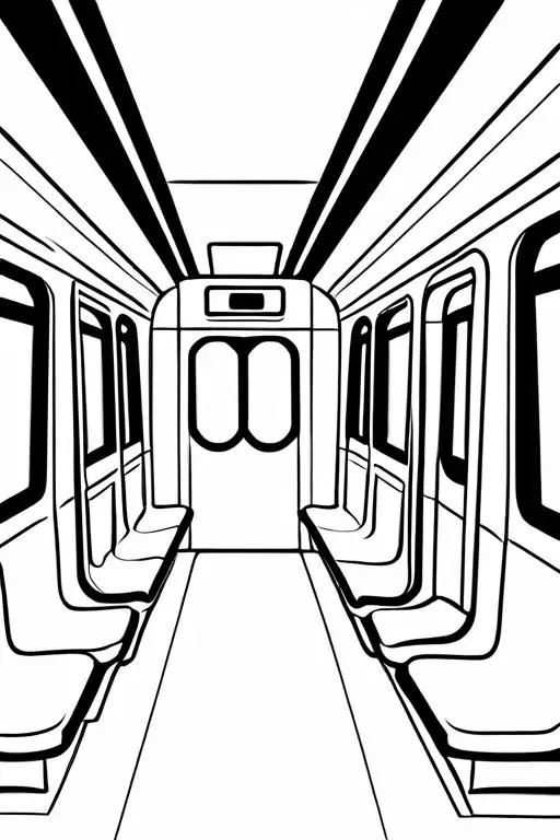 Subway Coloring Page 11 for Kids