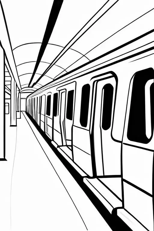 Subway Coloring Page 14 for Kids