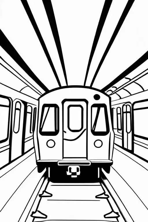 Subway Coloring Page 15 for Kids