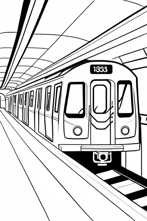 Subway Coloring Page 16 for Kids