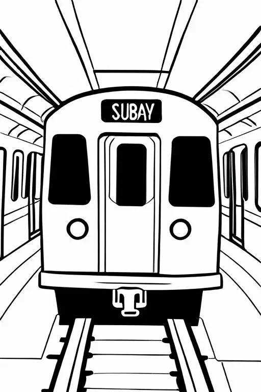 Subway Coloring Page 17 for Kids