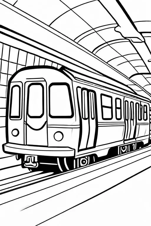 Subway Coloring Page 18 for Kids