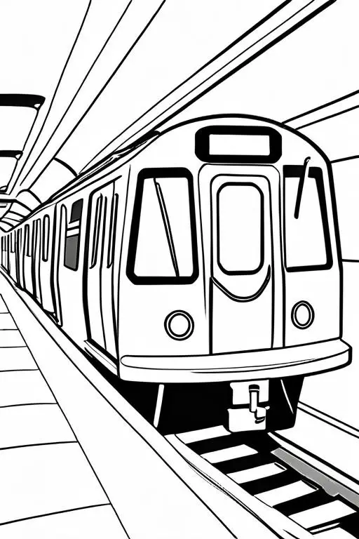 Subway Coloring Page 20 for Kids