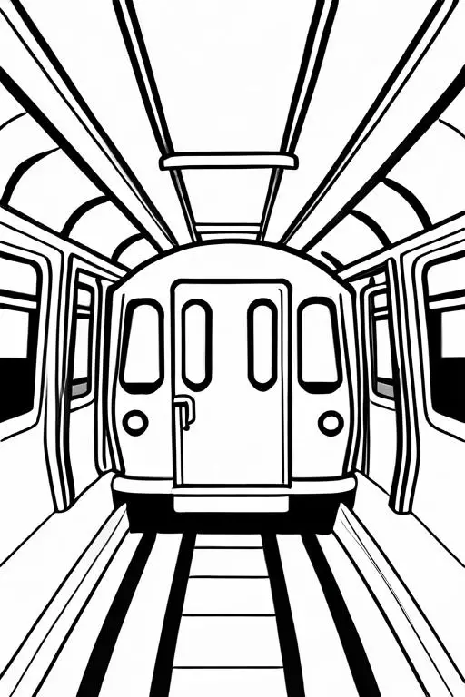 Subway Coloring Page 3 for Kids