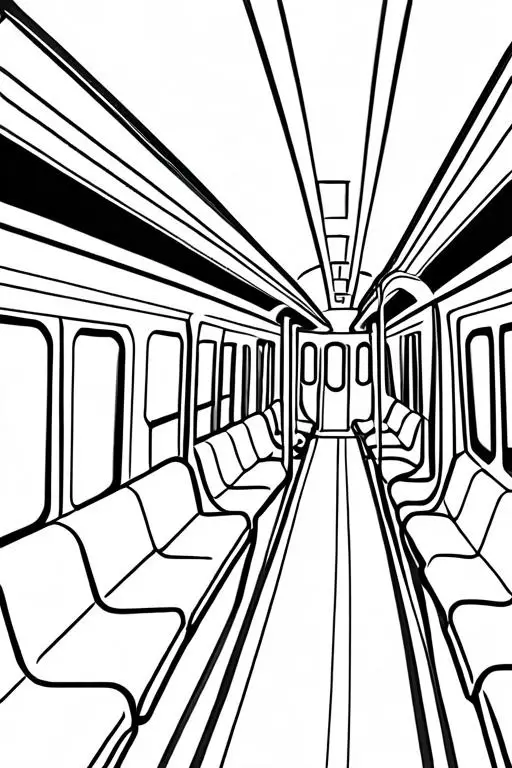 Subway Coloring Page 4 for Kids