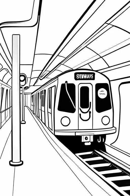 Subway Coloring Page 5 for Kids