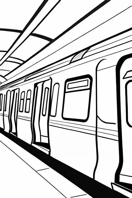 Subway Coloring Page 8 for Kids