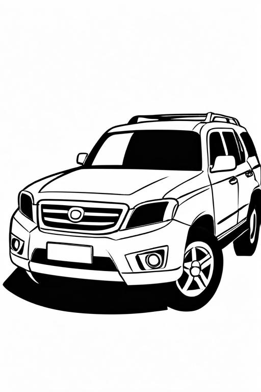 Suv Coloring Page 10 for Kids