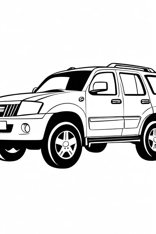 Suv Coloring Page 11 for Kids