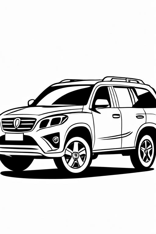 Suv Coloring Page 12 for Kids