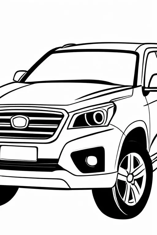 Suv Coloring Page 13 for Kids