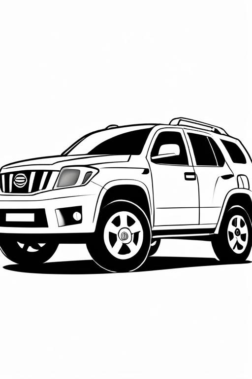 Suv Coloring Page 14 for Kids