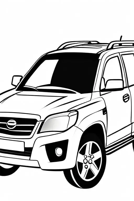 Suv Coloring Page 15 for Kids