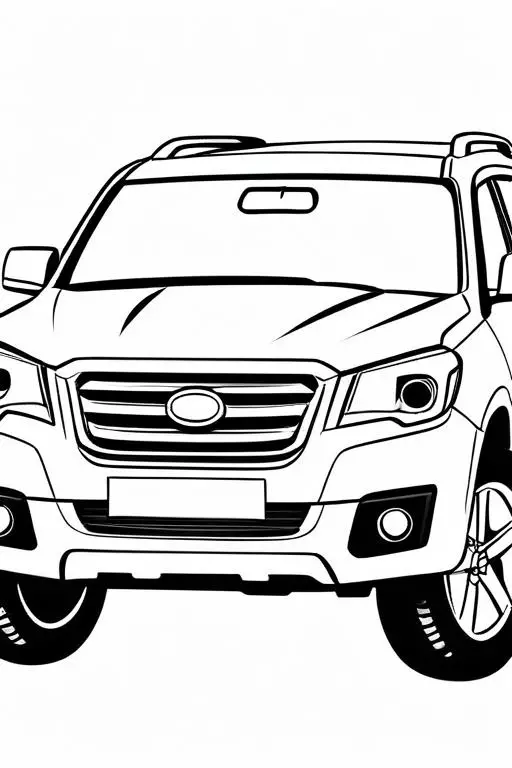 Suv Coloring Page 16 for Kids