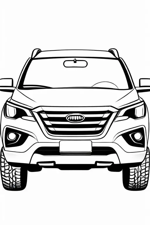 Suv Coloring Page 17 for Kids