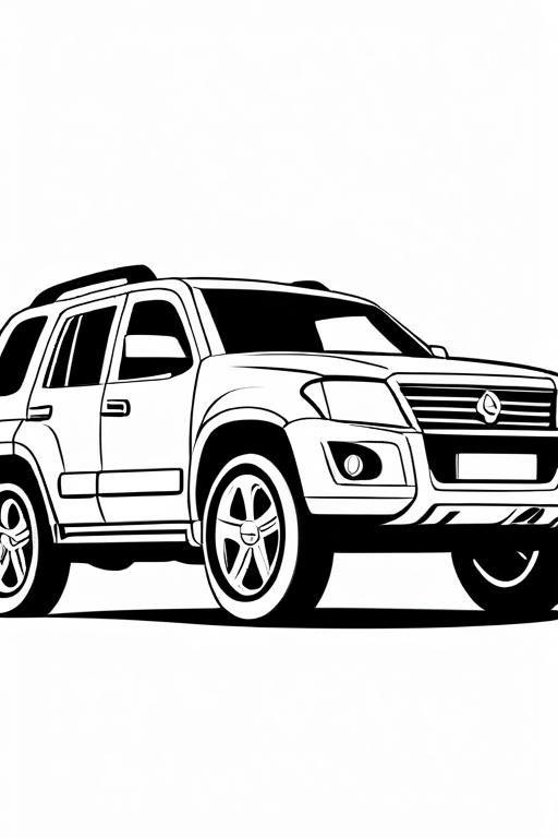 Suv Coloring Page 18 for Kids