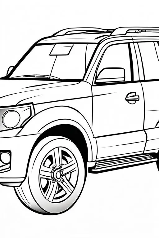 Suv Coloring Page 19 for Kids