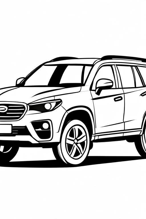 Suv Coloring Page 20 for Kids