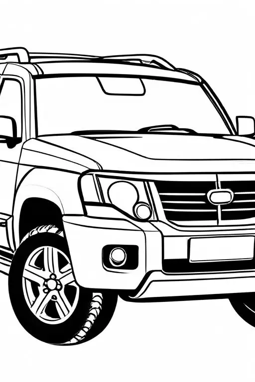 Suv Coloring Page 3 for Kids