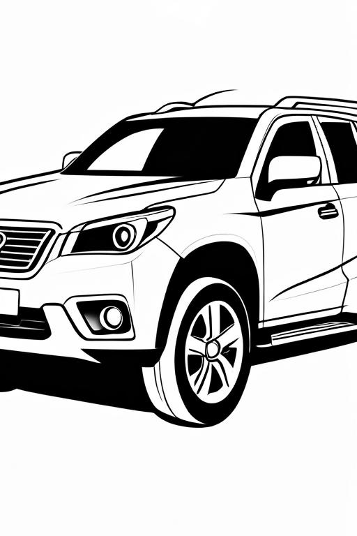 Suv Coloring Page 7 for Kids