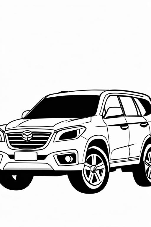 Suv Coloring Page 8 for Kids