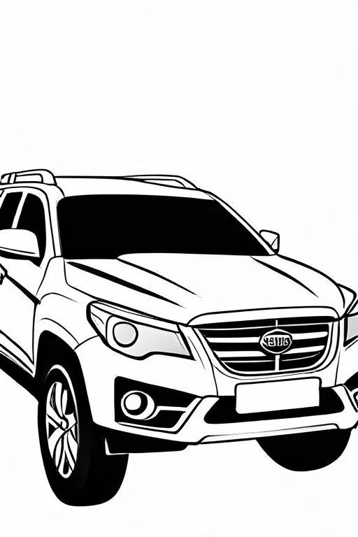 Suv Coloring Page 9 for Kids