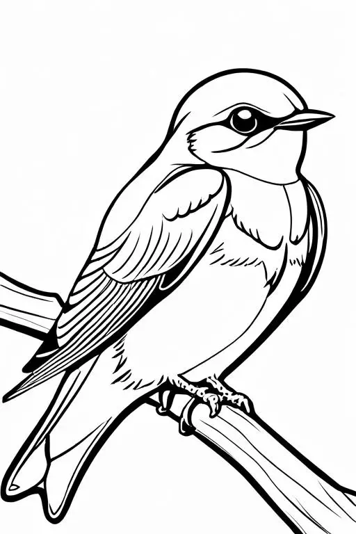 Swallow Coloring Page 11 for Kids