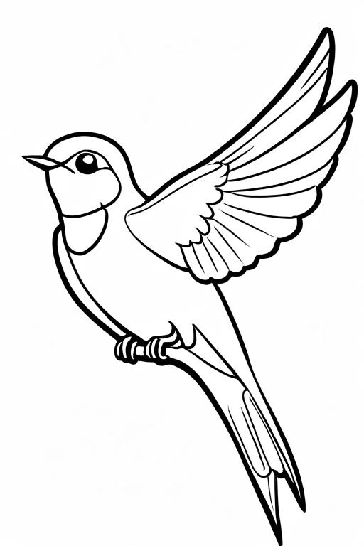 Swallow Coloring Page 13 for Kids