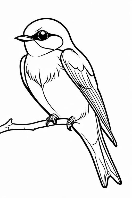 Swallow Coloring Page 15 for Kids