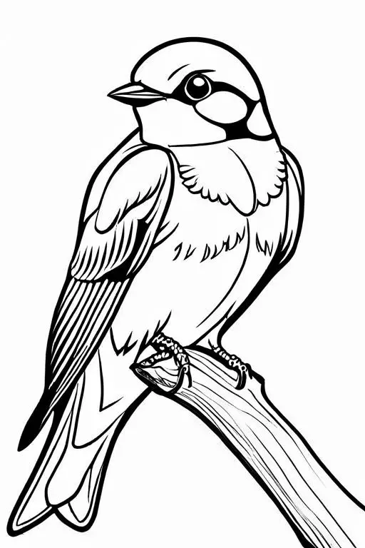 Swallow Coloring Page 16 for Kids