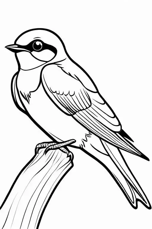 Swallow Coloring Page 18 for Kids