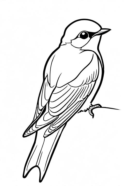 Swallow Coloring Page 19 for Kids