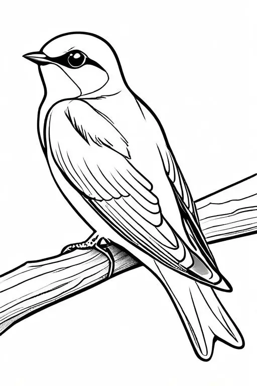 Swallow Coloring Page 20 for Kids