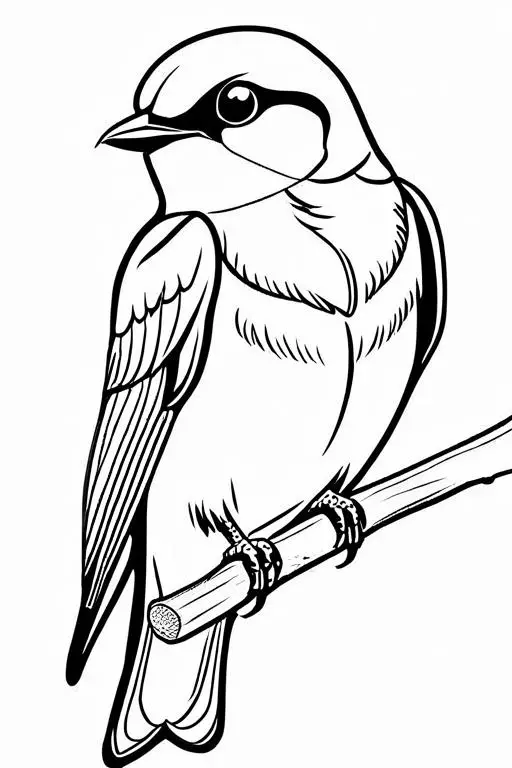 Swallow Coloring Page 22 for Kids