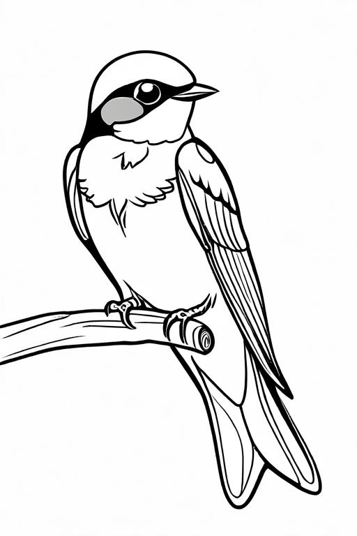 Swallow Coloring Page 24 for Kids